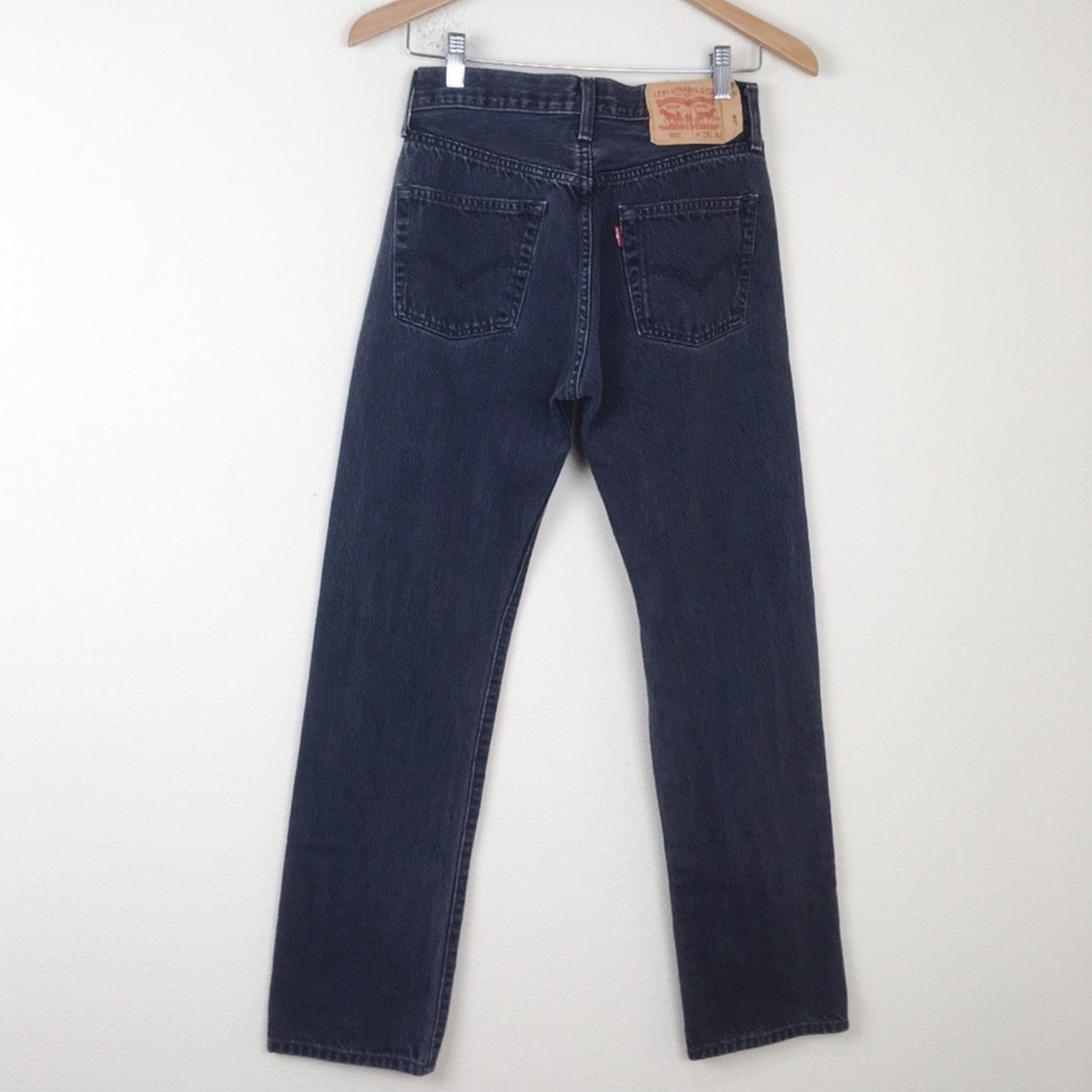 Vintage Levi’s 501 Faded Black Denim Jeans 28x30 Grunge